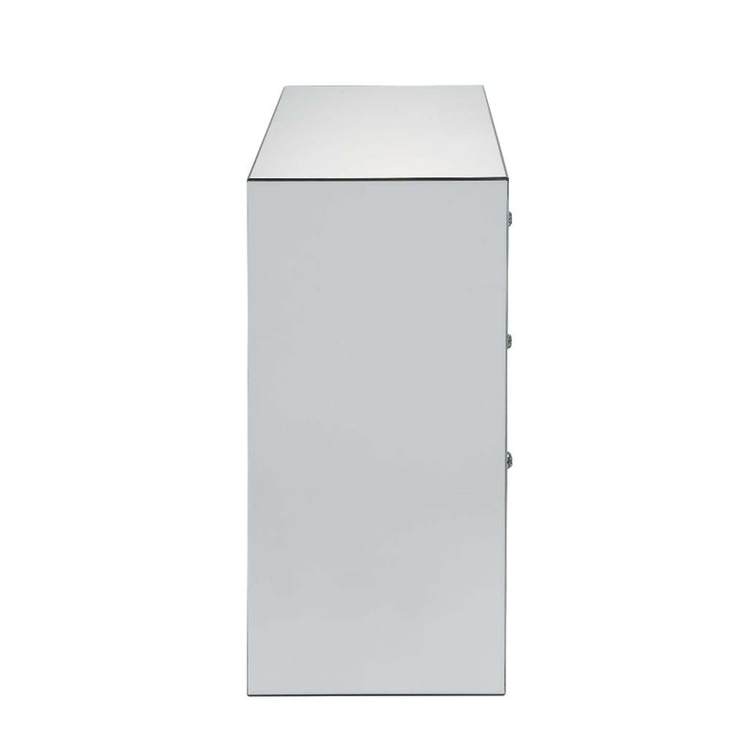Sonia Console Cabinet, Mirrored & Faux Agate Acme