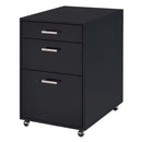 Coleen Cabinet, Black High Gloss & Chrome Finish Acme