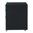 Coleen Cabinet, Black High Gloss & Chrome Finish Acme