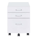 Tennos Cabinet, White & Chrome Finish Acme