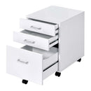 Tennos Cabinet, White & Chrome Finish Acme