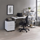 Tennos Cabinet, White & Chrome Finish Acme