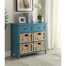 Flavius Console Cabinet, Teal Finish Acme