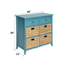 Flavius Console Cabinet, Teal Finish Acme