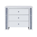 Noralie Console Cabinet, Mirrored & Faux Diamonds Acme