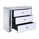 Noralie Console Cabinet, Mirrored & Faux Diamonds Acme