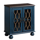 Lassie Console Cabinet, Antique Blue Finish Acme