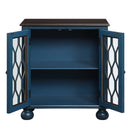 Lassie Console Cabinet, Antique Blue Finish Acme
