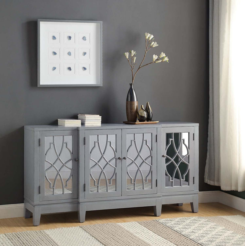 Magdi Console Cabinet, Antique Gray Finish Acme