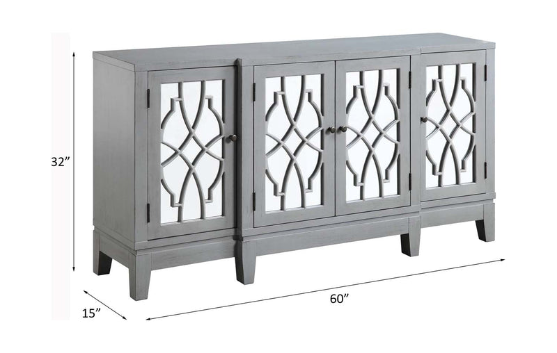Magdi Console Cabinet, Antique Gray Finish Acme