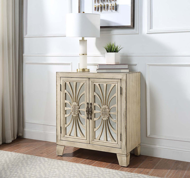 Nalani Console Cabinet, Antique White Finish Acme