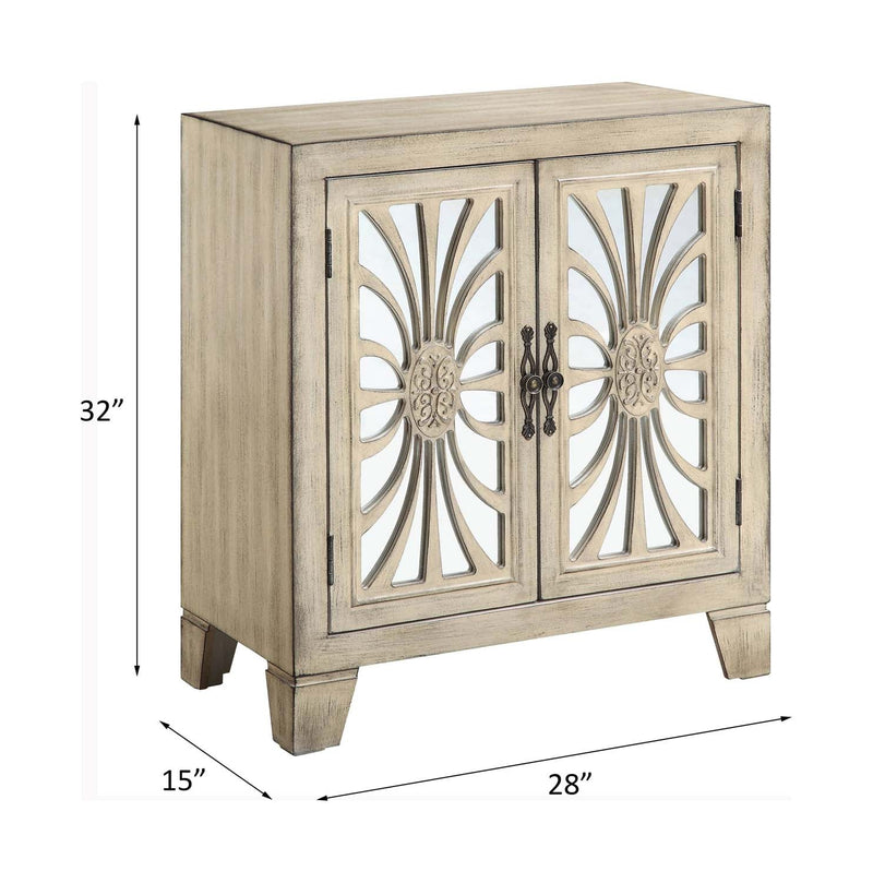 Nalani Console Cabinet, Antique White Finish Acme