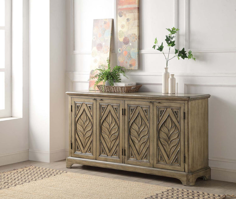 Orana Console Cabinet, Oak Finish Acme