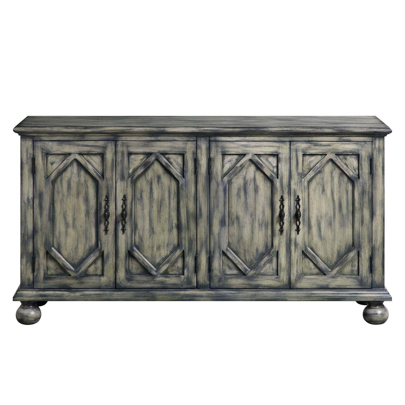 Pavan Console Cabinet, Rustic Gray Finish Acme