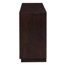 Geranio Console Cabinet, Metallic Silver & Walnut Finish Acme
