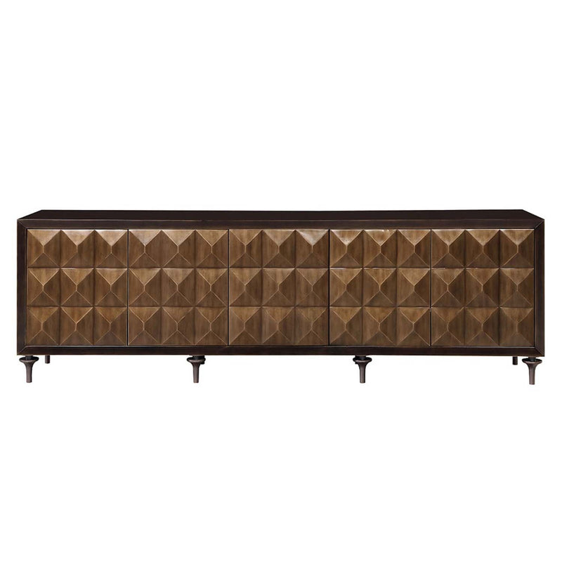 Diya Console Cabinet, Forged Bronze & Espresso Finish Acme