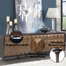 Diya Console Cabinet, Forged Bronze & Espresso Finish Acme