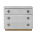 Anpu Console Cabinet, Silver Faux Crocodile Skin Finish Acme