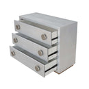 Anpu Console Cabinet, Silver Faux Crocodile Skin Finish Acme