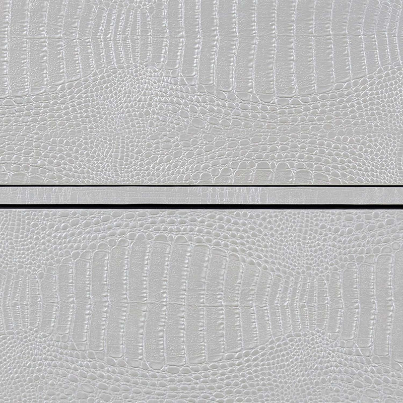 Anpu Console Cabinet, Silver Faux Crocodile Skin Finish Acme