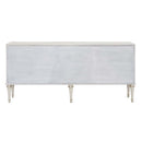 Ansaldo Console Cabinet, Pearl White & Silver Shimmer Finish Acme