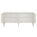 Ansaldo Console Cabinet, Pearl White & Silver Shimmer Finish Acme