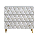 Anson Console Cabinet, Metallic Silver & Champagne Finish Acme