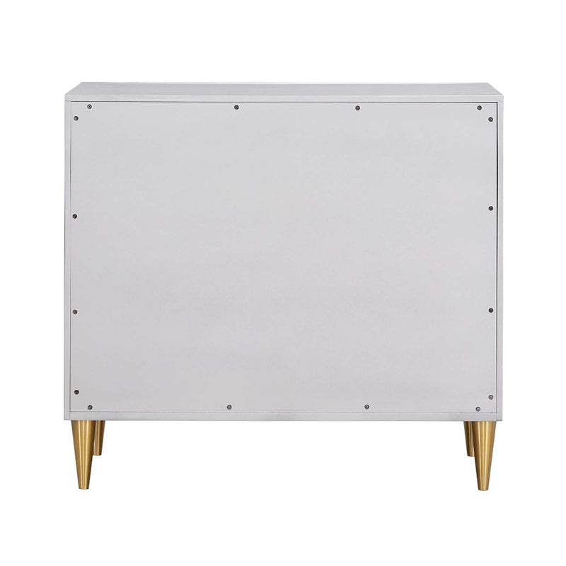 Anson Console Cabinet, Metallic Silver & Champagne Finish Acme