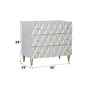 Anson Console Cabinet, Metallic Silver & Champagne Finish Acme