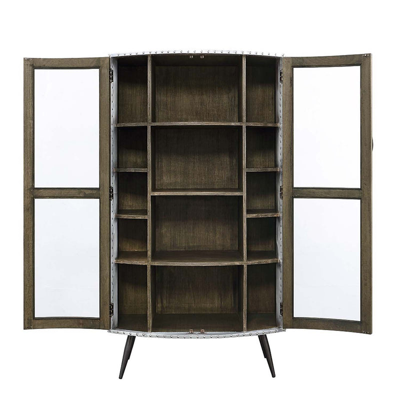Brancaster Cabinet, Oak Finish & Aluminum Acme