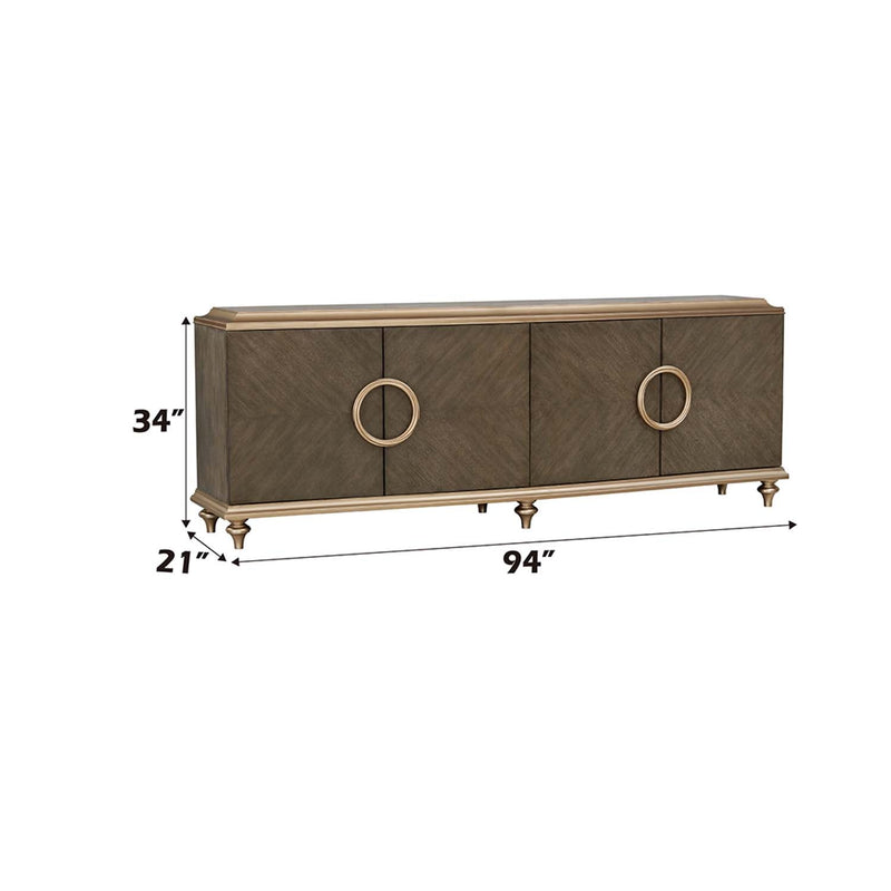 Ashtin Console Cabinet, Brown Finish Acme