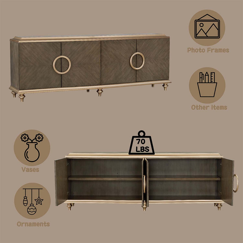 Ashtin Console Cabinet, Brown Finish Acme