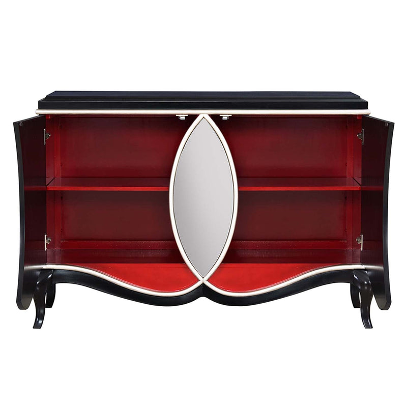 Ashor Console Cabinet, Black Finish Acme