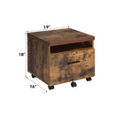 Bob Filing Cabinet, Weathered Oak & Black Finish Acme