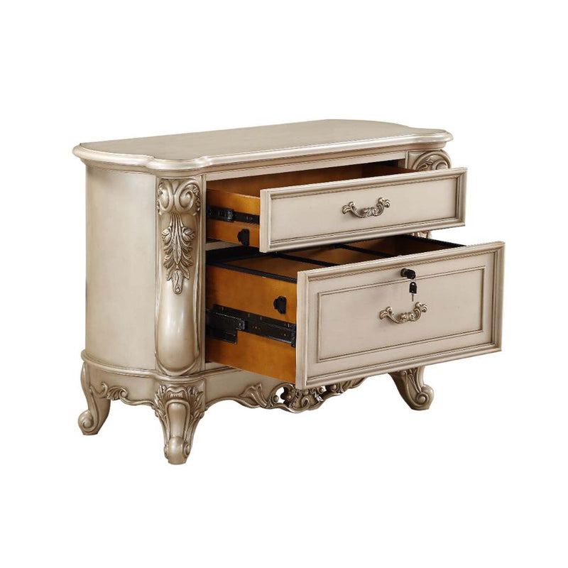 Gorsedd Filing Cabinet, Golden Ivory Finish Acme