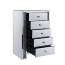 Noralie Console Cabinet, Mirrored & Faux Diamonds Acme