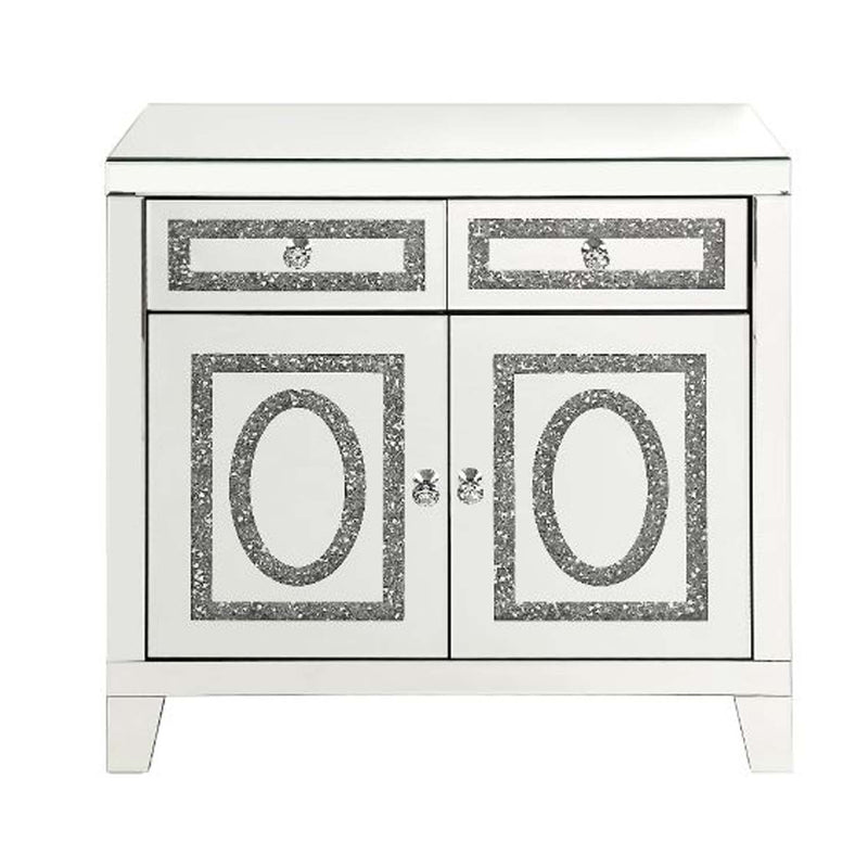 Noralie Cabinet, Mirrored & Faux Diamonds Acme