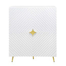 Gaines Accent Cabinet, White High Gloss Finish Acme