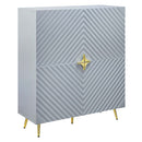 Gaines Accent Cabinet, Gray High Gloss Finish Acme