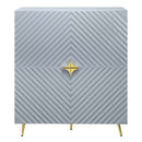 Gaines Accent Cabinet, Gray High Gloss Finish Acme
