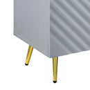 Gaines Accent Cabinet, Gray High Gloss Finish Acme