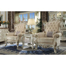 Picardy II Accent Chair w/Pillow, Fabric & Antique Pearl Finish Acme
