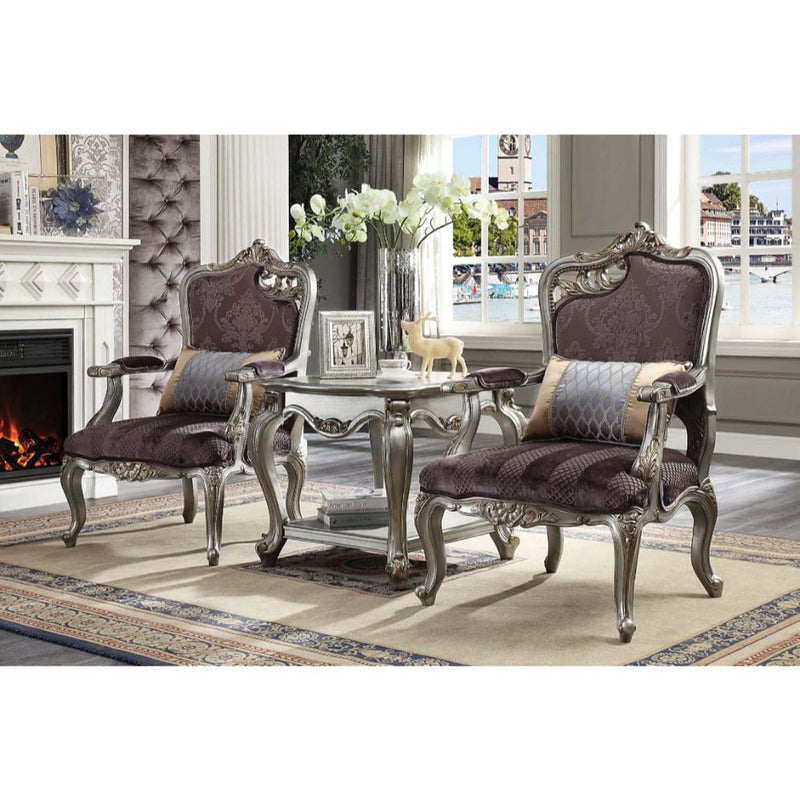 Aberdeen Accent Chair, Vintage Dark Brown Top Grain Leather Acme