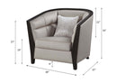 Zemocryss Chair w/Pillow, Beige Fabric Acme