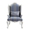 Ciddrenar Chair w/Pillow, Fabric & White Finish Acme