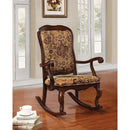 Sharan Rocking Chair, Fabric & Cherry Finish Acme