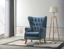 Adonis Accent Chair, Azure Blue Velvet Acme