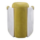 Brancaster Accent Chair, Yellow Top Grain Leather & Aluminum Acme