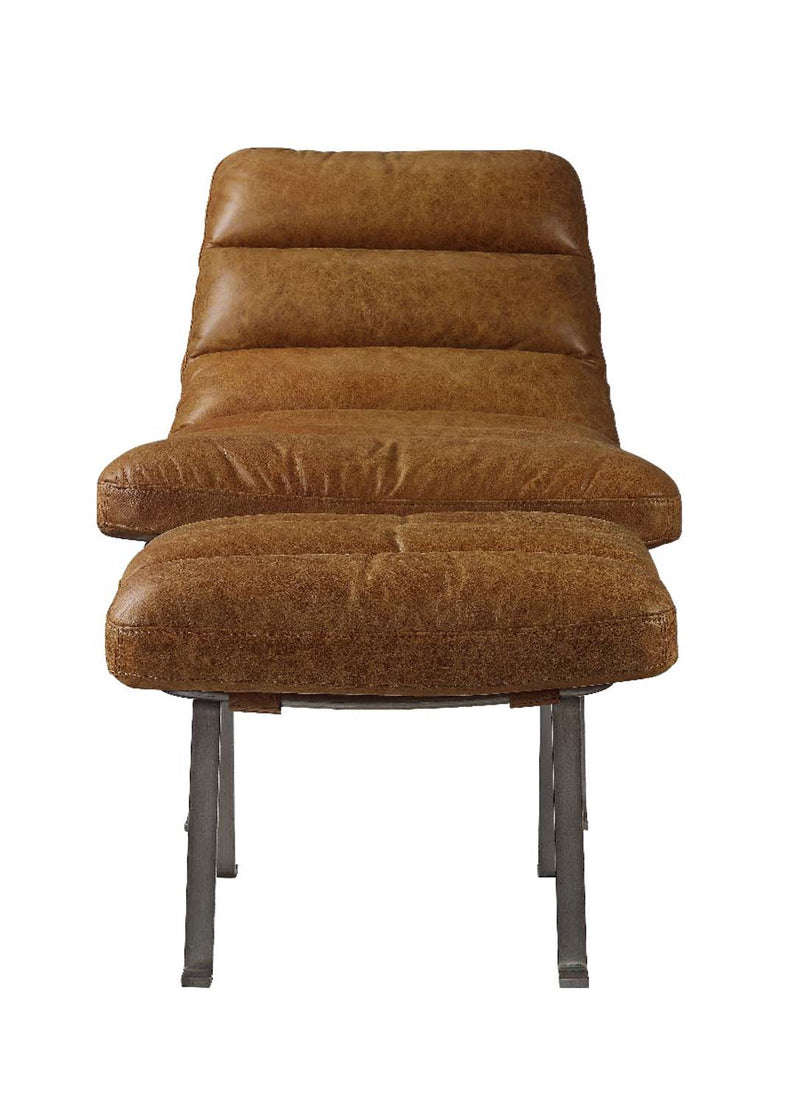Bison Accent Chair, Toffee Top Grain Leather Acme