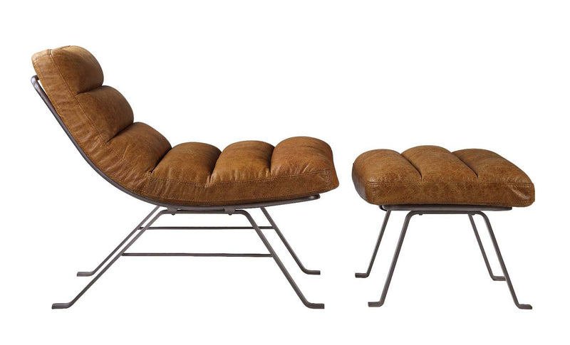 Bison Accent Chair, Toffee Top Grain Leather Acme